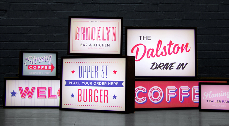 Custom illuminated lightbox